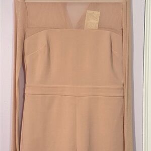 Guess Blush Jumpsuit with Sheer Overlay